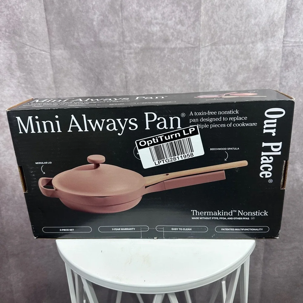 Our Place Mini Always Pan Spice 8.5 Inch Nonstick 3 Piece Set Thermakind Ceramic